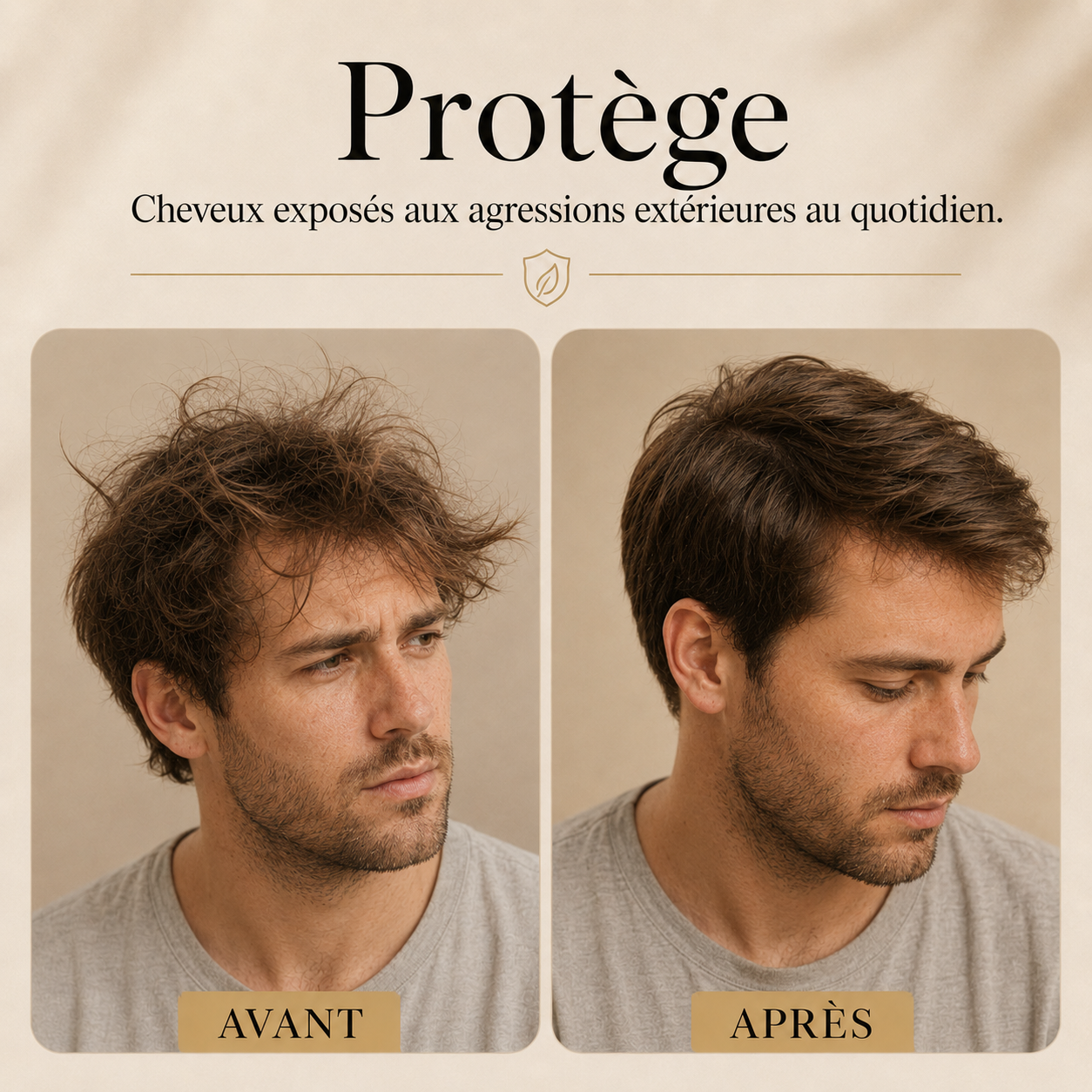 Cheveux protégés avant après
