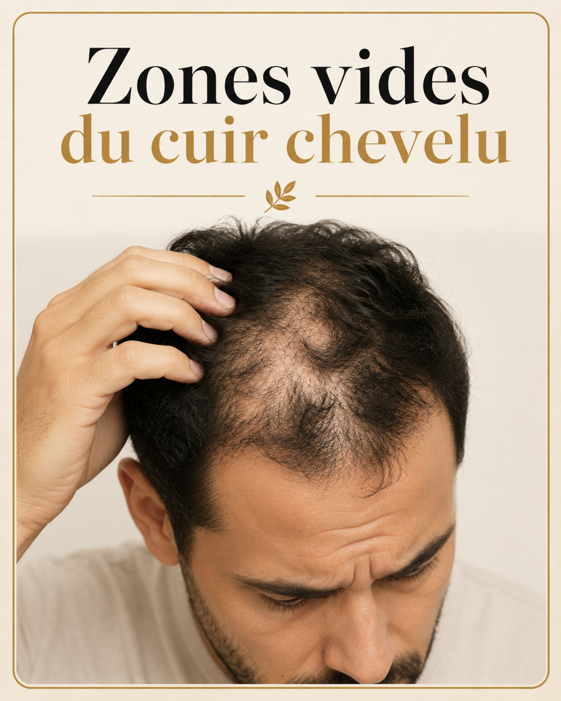 Zones vides du cuir chevelu