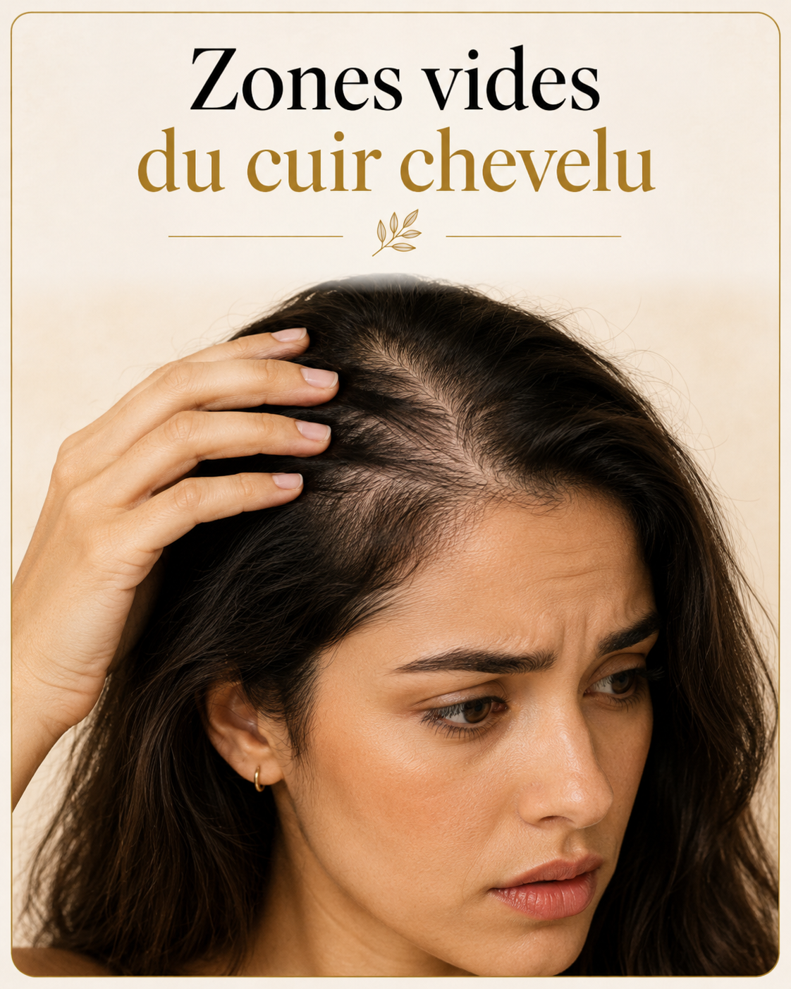 Zones vides du cuir chevelu chez la femme